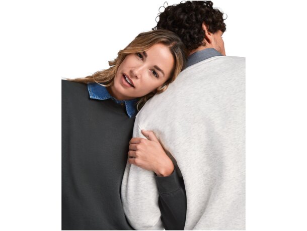 Sudadera cuello redondo unisex Clásica Roly personalizable Azul celeste detalle 29