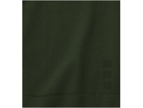 Polo de mujer barato en algodón 200 g/m2 Elevate Life Calgary Verde militar detalle 45
