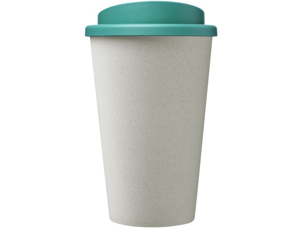 Vaso de plástico con tapa de rosca polipropileno reciclado 350ml Blanco/azul aqua detalle 19