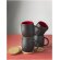 Taza de cerámica de 400 ml con base de madera Hearth Negro intenso/rojo detalle 25