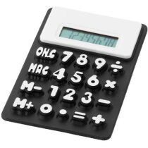 Calculadora flexible con números grandes personalizada negro intenso