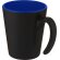 Taza de cerámica con asa Oli 360 ml personalizable Azul/negro intenso