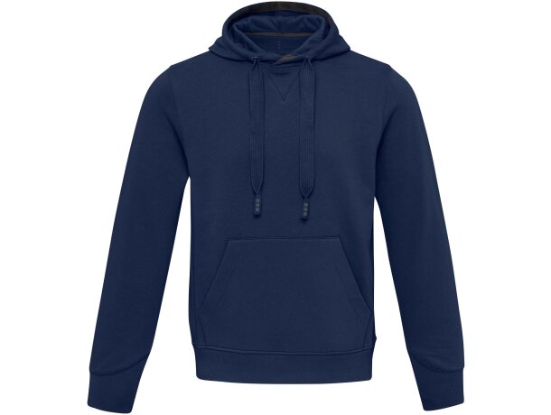 Sudadera con capucha unisex Laguna algodón BCI y poliéster Azul marino detalle 14