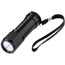 Linterna ligera de aluminio 8 leds personalizada negro intenso Linterna ligera de aluminio 8 leds personalizada negro intenso