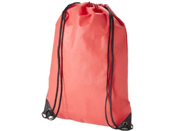Mochila saco clásica con cuerdas y esquinas reforzadas personalizada roja Mochila saco clásica con cuerdas y esquinas reforzadas personalizada roja