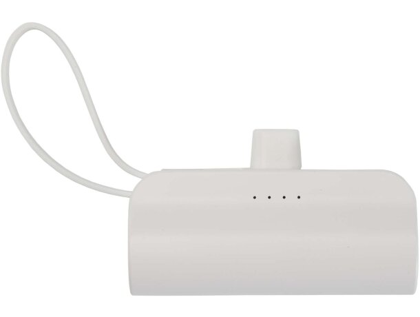 Batería externa Alnair 5000 mAh con plástico reciclado Blanco detalle 9
