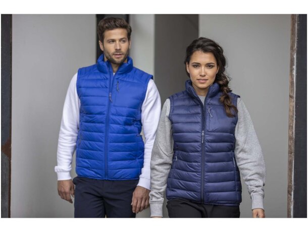 Chaleco aislante reciclado Pallas con cremallera para mujer Azul marino detalle 6