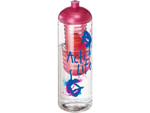 H2O Active® Vibe Bidón deportivo e infusor con tapa Dome de 850 ml Transparente/rosa detalle 4