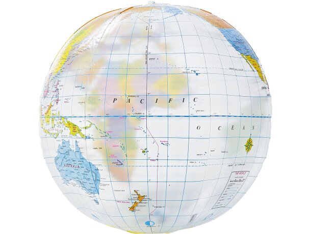 Pelota de playa transparente Globe personalizada
