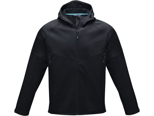 Chaqueta softshell reciclada hombre Coltan certificada GRS Negro intenso detalle 14
