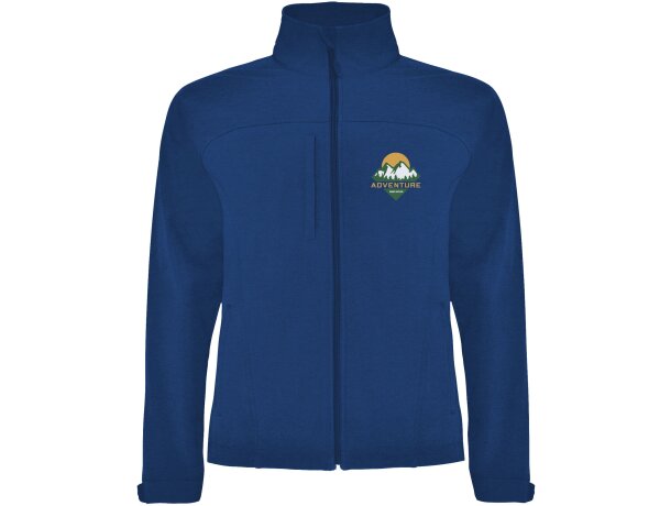 Chaqueta softshell unisex Rudolph de Roly con resistencia agua Azul real detalle 4