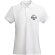 Polo mujer algodón orgánico Prince manga corta entallado Roly Blanco detalle 1