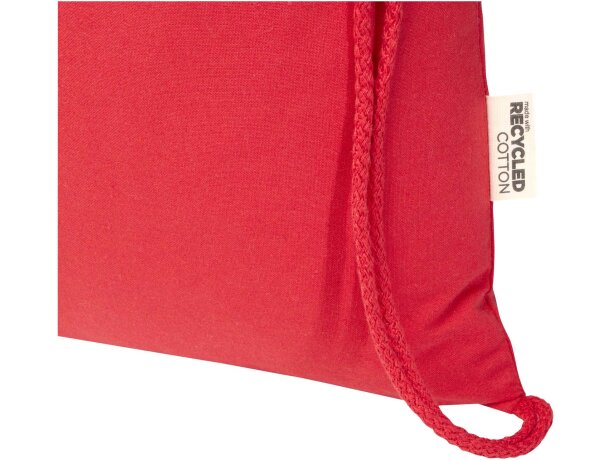 Bolsa con cuerdas Peru Blend de algodón reciclado GRS 5L Rojo detalle 24