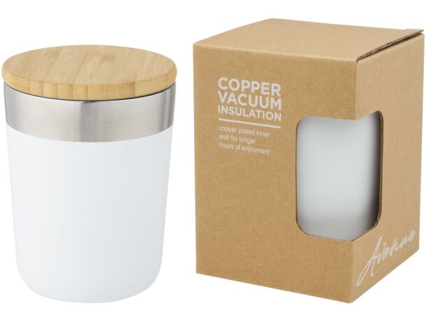 Vaso isotérmico Lagan con tapa bambú y aislamiento al vacío Negro intenso detalle 32