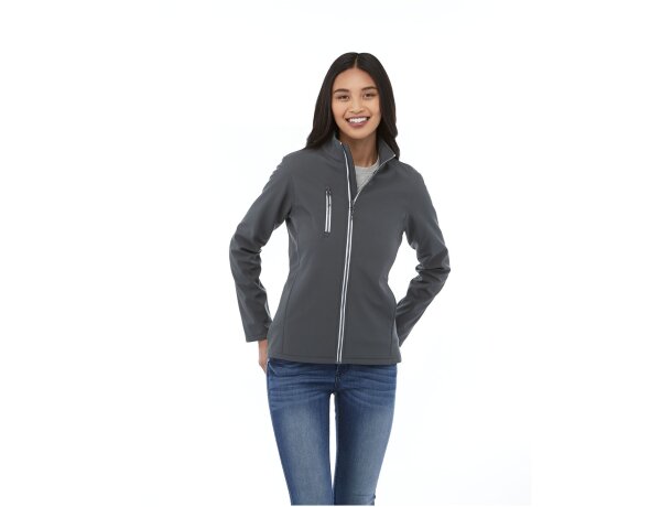 Chaqueta softshell Orion con microforro para mujer Gris tormenta detalle 30