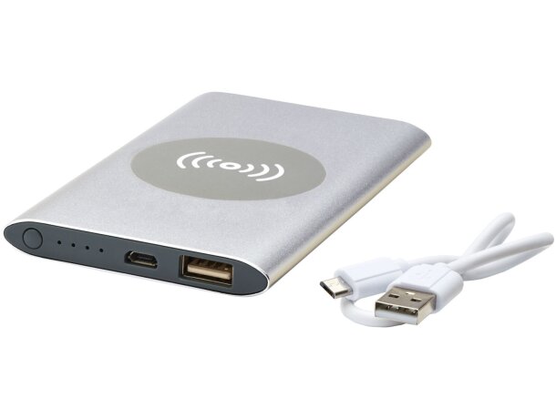 Batería externa inalámbrica Juice de 4000 mAh con aluminio Plateado detalle 20