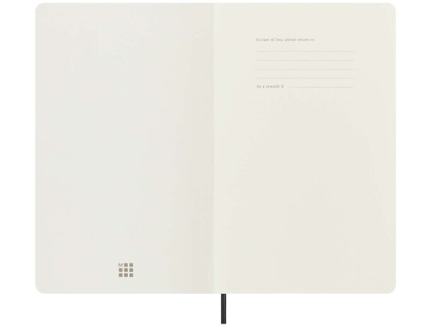 Libreta tapa blanda rayada Moleskine Vegea Boa efecto pitón Negro intenso detalle 3