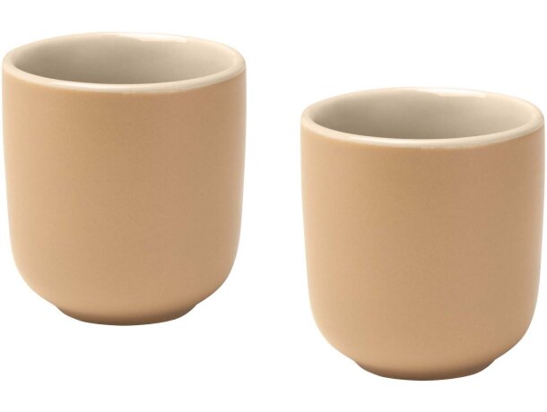 Juego 2 tazas espresso cerámica Male acabado mate 90ml Blanco detalle 6