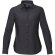 Camisa orgánica manga larga mujer Cuprite popelín algodón Negro intenso detalle 5