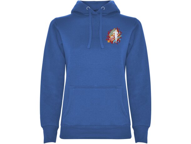 Sudadera con capucha para mujer Urban Roly Azul real detalle 76