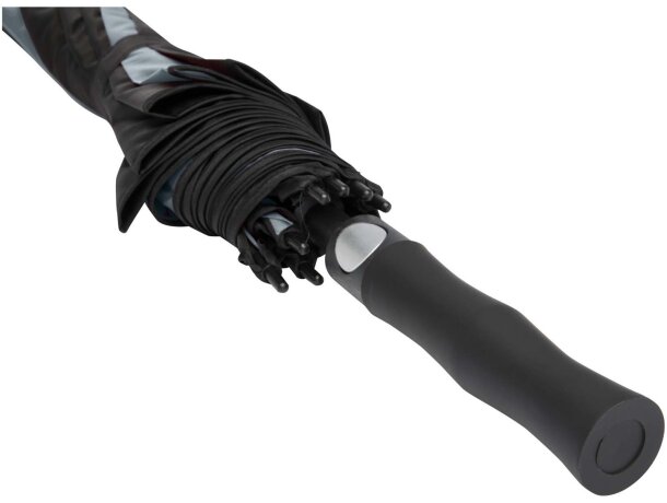 Paraguas cortaviento Jeff con apertura automática y fibra vidrio Gris detalle 18