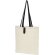 Bolsa Tote plegable de algodón de 100 g/m² Nevada Natural/negro intenso