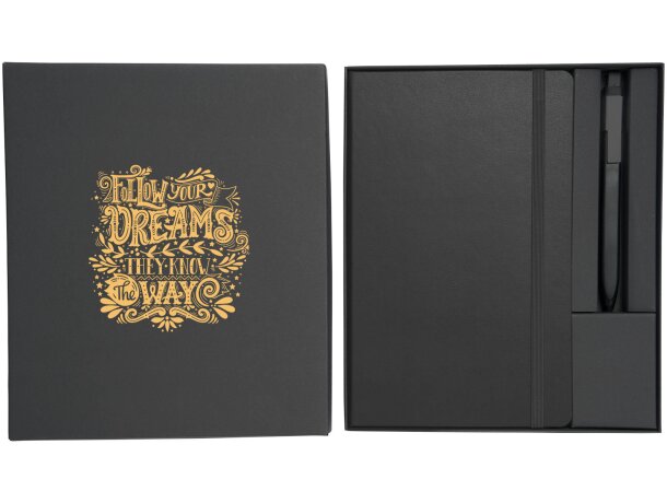 Set de regalo con libreta y bolígrafo Moleskine negro intenso Negro intenso detalle 2