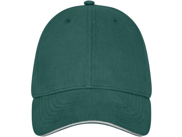 Gorra con ribete de 6 paneles Darton Verde bosque detalle 26