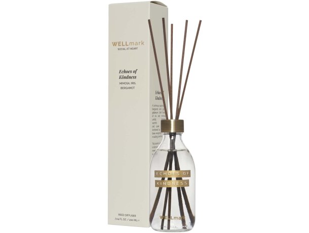 Mikado Wellmark vidrio 200ml con varillas de ratán naturales Transparente detalle 2