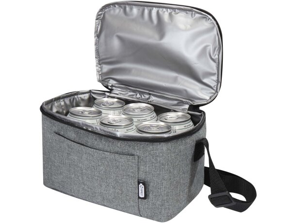 Bolsa nevera Tundra de RPET con certificado GRS para 6 latas Gris mezcla detalle 12