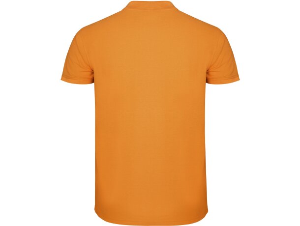 Polo manga corta hombre Star Roly 100% algodón piqué 200 g/m² Naranja detalle 62