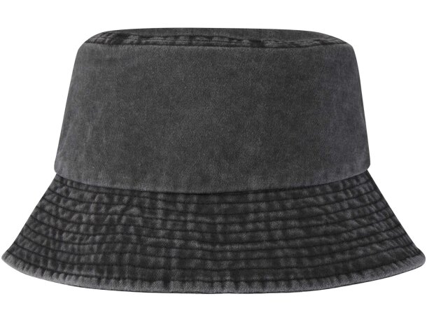 Gorro lavado Mitica con algodón reciclado y acabado vintage Negro intenso detalle 11