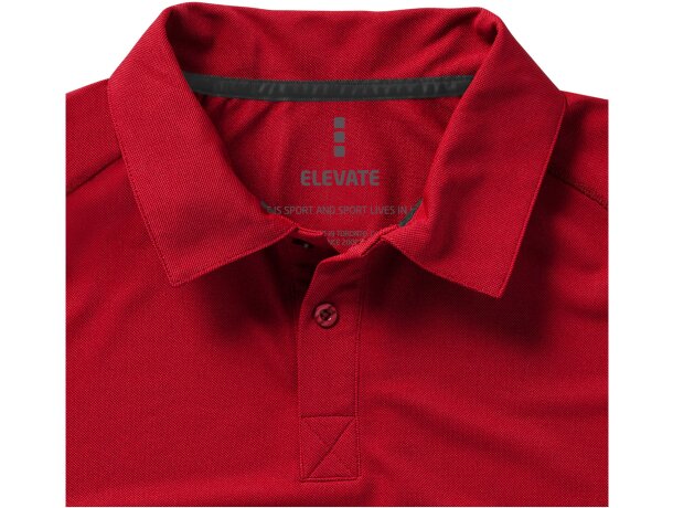 Polo unisex manga corta ottawa de Elevate 220 gr Rojo detalle 9