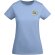 Camiseta mujer algodón orgánico Breda de Roly Azul celeste detalle 13