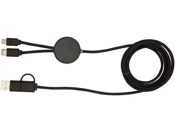 Cable 5 en 1 plástico reciclado Citala carga rápida 27W Negro intenso detalle 3