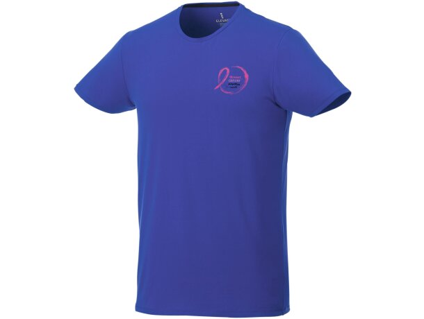 Camiseta manga corta orgánica hombre Balfour algodón certificado Azul detalle 18