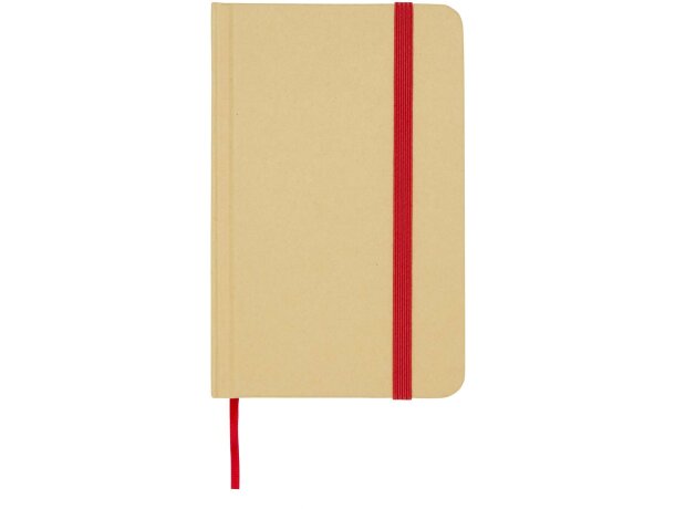 Libreta tapa dura A6 Reed con papel certificado FSC Rojo detalle 17