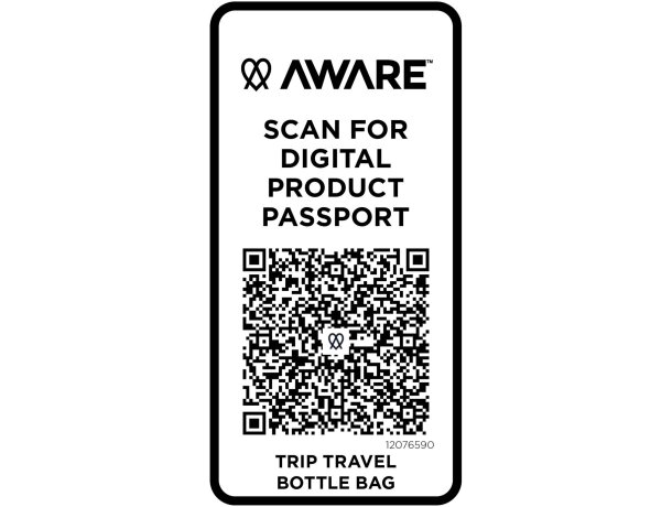 Bolsa para botellas de viaje reciclada Trip Aware de 2 litros Negro intenso detalle 5