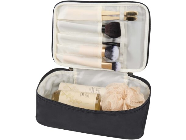 Organizador maquillaje Muse en poliéster reciclado certificado Negro intenso detalle 3