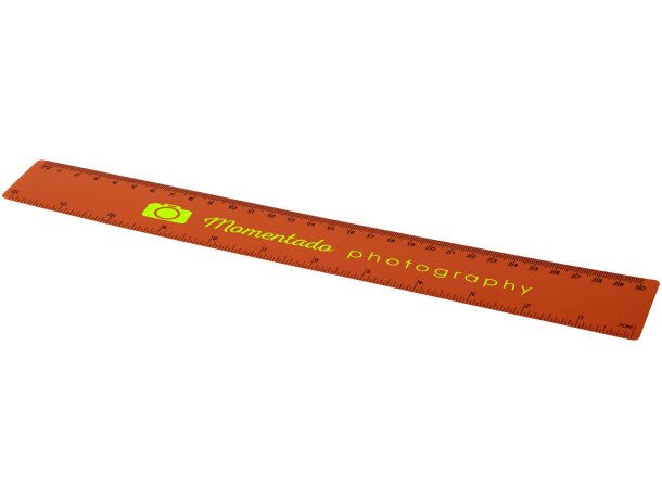 Regla flexible de 30 cm Rothko en polipropileno traslúcido Naranja detalle 10