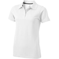 Polo de mujer entallado manga corta Elevate personalizado blanco Polo de mujer entallado manga corta Elevate personalizado blanco
