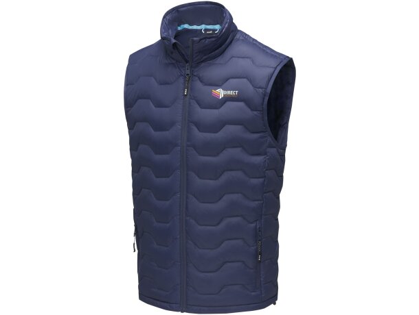 Chaleco aislante reciclado GRS con plumas RDS hombre Epidote Azul marino detalle 1