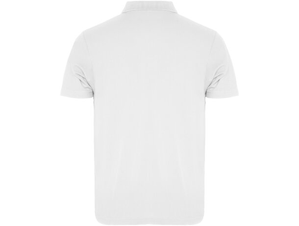 Polo manga corta unisex Austral Roly algodón piqué corporativo Blanco detalle 1