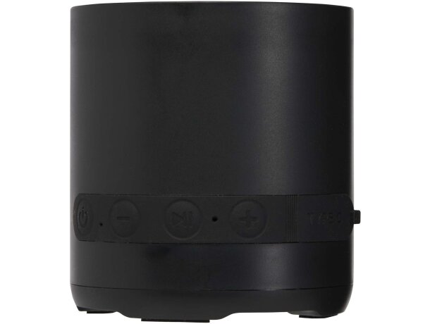 Altavoz inalámbrico Hunor de plástico reciclado con Bluetooth Negro intenso detalle 2