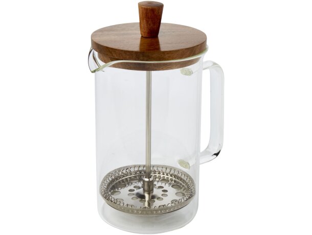 Cafetera de prensa francesa Ivorie 600ml vidrio borosilicato Transparente/madera detalle 7