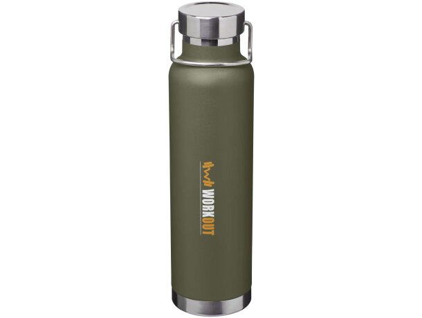 Botella Thor 650ml acero inoxidable reciclado certificado RCS Verde bosque detalle 36