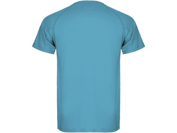 Camiseta deportiva infantil Montecarlo Roly punto piqué Azul turquesa detalle 14