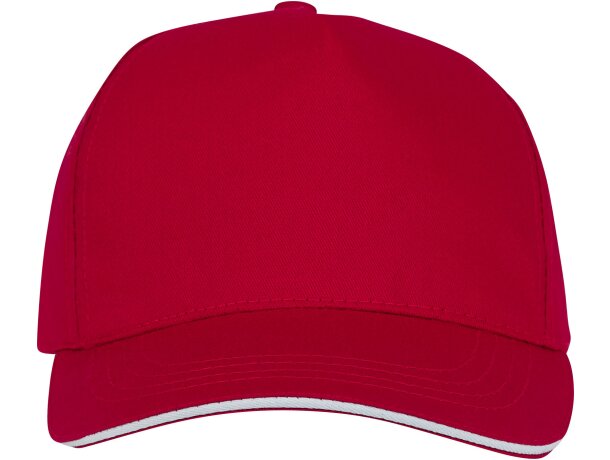Gorra de 5 paneles con ribete. Personalizadas para tu estilo único Rojo detalle 6