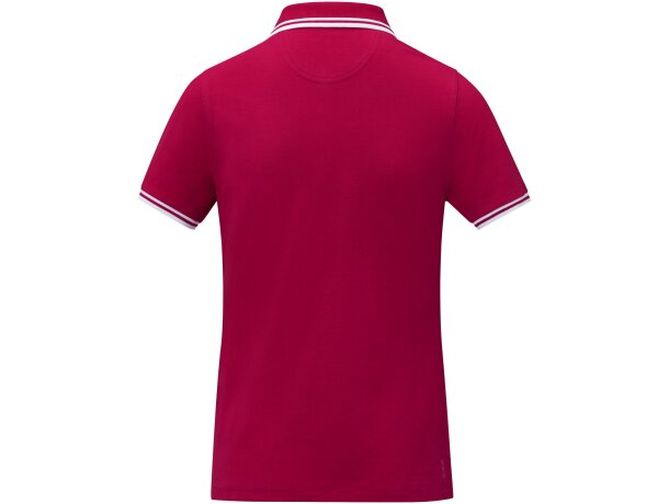 Polo de manga corta con ribete para mujer Amarago Rojo detalle 2