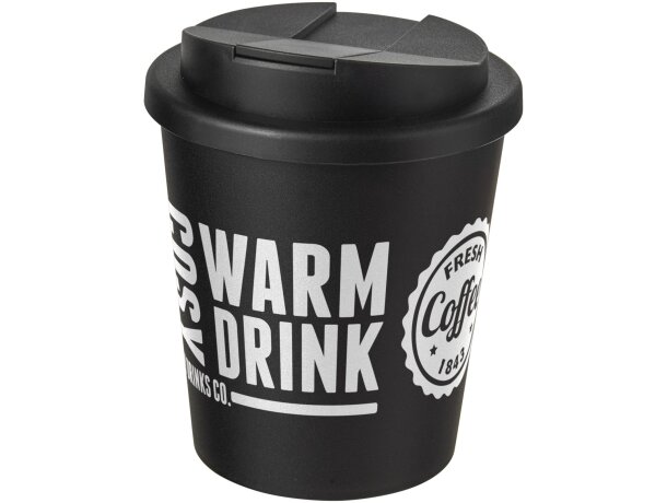 Vaso de plástico pp antigoteo 250ml Negro intenso detalle 8